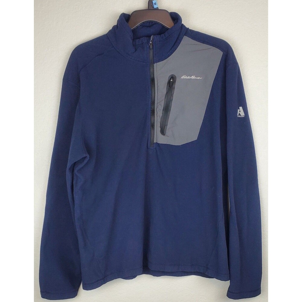 Eddie Bauer First Ascent Men's XL Blue 1/4 Zip Fleece Jacket